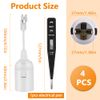 AUAUY 4 Pack E27 Renovation Socket, Lamp Holder with Cable, Construction Site Socket E27 + VDE Voltage Tester, E27 Lamp Socket with Plug-in Clamp, E27 Replacement Construction Lamp Socket, White