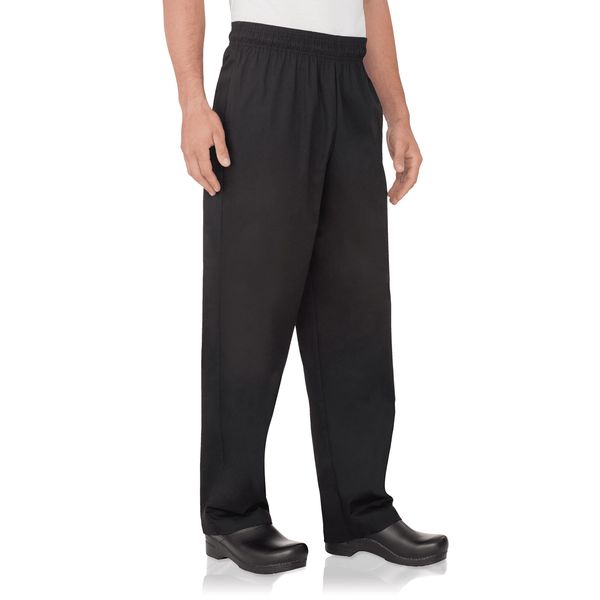 Chef Works Men's Essential Baggy Chef Pants, Black, 5X-Large