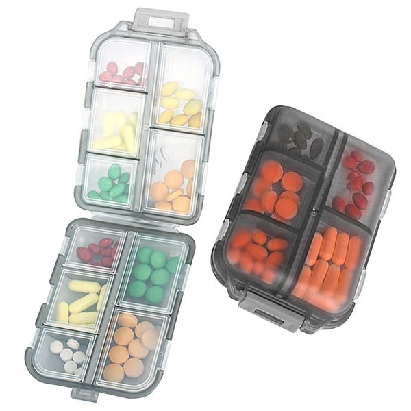 Pill Case, Medicine Case, Supplement Case, Scraped Case, Pill Case, Small Medicine Case, 2 Tiers, Dimming Organization, 1 Week, Habit Medicine Box, Forget to Drinking, Small Items, Portable, Sealed, Moisture-Proof, Waterproof, Lightweight, Portable, Trave