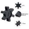 uxcell L075 Jaw Coupling Insert Flexible Solid Type NBR Rubber Jaw Coupling Center Insert L Jaw Coupler Set - Black
