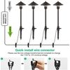 EDISHINE 4 Pack 3W LED Outdoor Low Voltage Landscape Pathway Light Yard Light