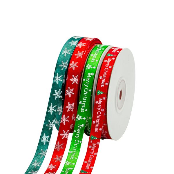 Beauty PLAYER Ribbon, Christmas Satin Ribbon, Decoration, Ribbon, Decoration, 4 Rolls, Width 0.4 inches (10 mm) x 66.6 ft (22 m), Gift Wrapping Ribbon, Polyester, Wrapping, Crafts, Crafts, Decoration, Gift Packaging, Clothing Accessories, Present (4 Rolls