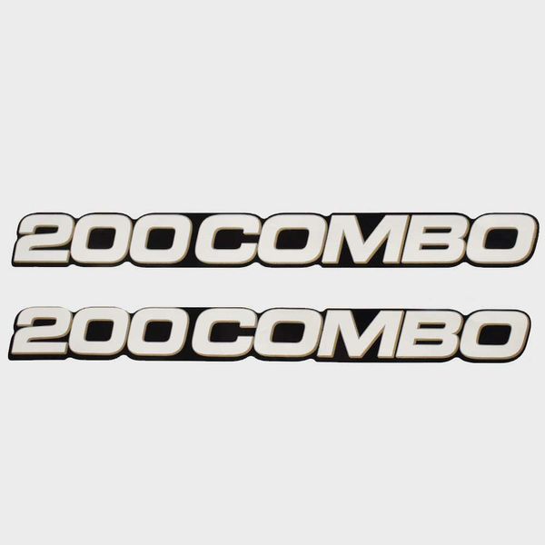 Tracker Boat Sticker Emblem Decal | 200 Combo White / Black (Pair)
