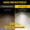 AUXITO H4 LED Headlight Bulb Conversion Kit High Low Beam Lamp 6500K Super White