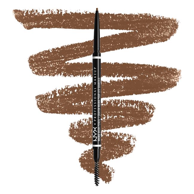 NYX Professional Makeup Micro Brow Pencil, Doppelseitig mit ausdrehbarem Augenbrauenstift und Bürstchen, Vegane Formel, Farbton: Cool Ash Brown