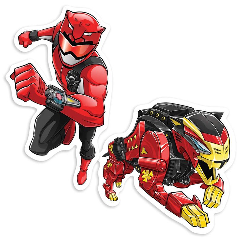 Popfunk Power Rangers Beast Morphers Red Ranger Collectible Stickers ...