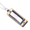 Harmonica Necklace, Mini Harmonica, 4 Hole 8 Tone Harmonica Portable Small Harmonica Necklace Pendant Harmonica for Kids Beginner(Silver)