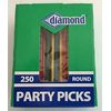 Diamond Round Colored Party Toothpicks by Diamond