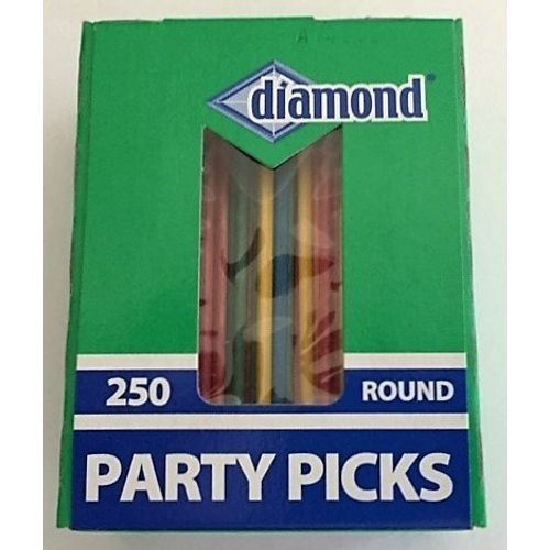 Diamond Round Colored Party Toothpicks by Diamond