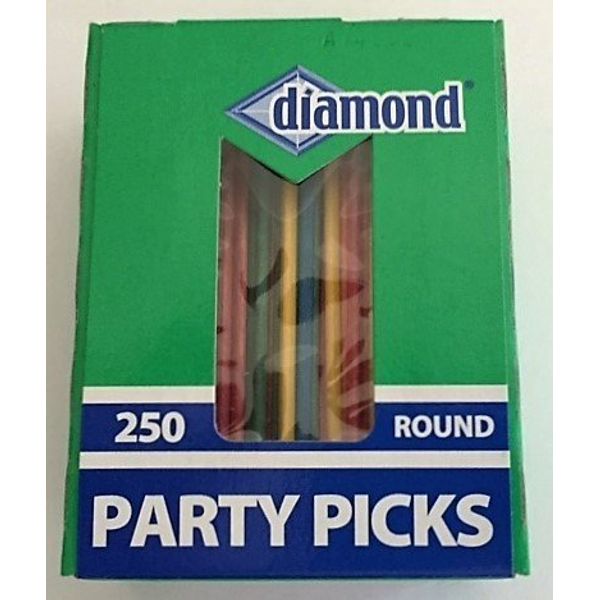 Diamond Round Colored Party Toothpicks by Diamond