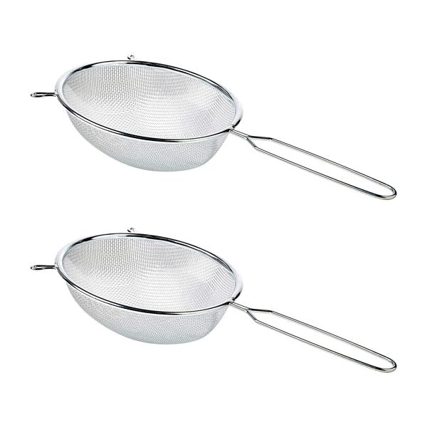Chef Aid Stainless Steel Rust Proof Strainer 18cm Diameter (Pack of 2)
