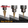 WORKPRO 3PC Step Drill Bit Set 1/4" Hex Shank Metric Titanium Coated Drill Bits