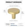 Amerdeco 10 Pack 1.3" (32mm) Brushed Gold Cabinet Knobs Modern Drawer Knobs for Kitchen, Dresser, and Bathroom Cabinets