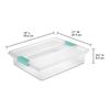 Sterilite Plastic Large Clip Bin Clear, 6 Pack & Mini Clip Storage Box, 6 Pack