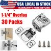 30 PCS Soft-Closing Compact 1-1/4" Overlay 105 Hinge Kitchen Cabinet Hardware