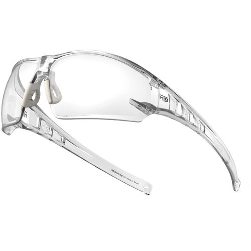HUNTERSKY HTS S2491 Lightweight Protective Anti Fog Wrap-Around Clear Shooting Safety Glasses with rubber nose pad ANSI Z87.1 Scratch Resistant