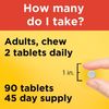Extra Strength Dosage Chewable Vitamin C 1000 Mg per Serving, Dietary Supplem...