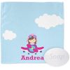 YouCustomizeIt Personalized Airplane & Girl Pilot Washcloth