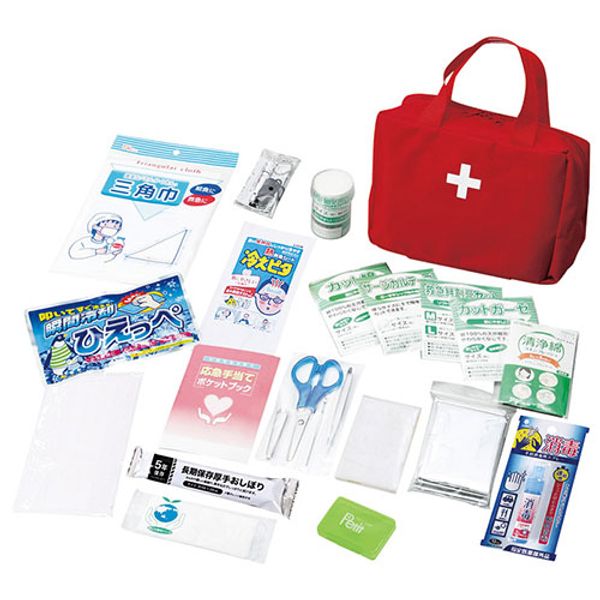 First aid bag set 23 pieces 22445506<br><br> Category (care, first aid kit, contact lenses, rescue supplies, medicine, first aid)