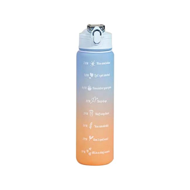 900ml Portable Water Bottle Motivational Sports Water Bottle With