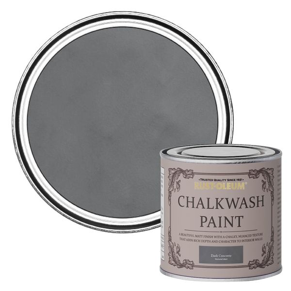 Rust-Oleum Chalkwash Wall Paint Dark Concrete 125ml