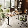 24x40 Inches Standing Desk Adjustable Height with Cable Management Rustic Brown