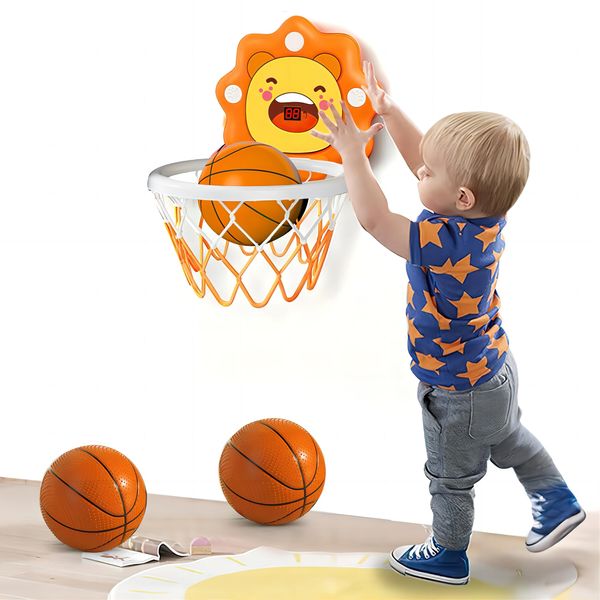 UFUH Indoor Mini Basketball Hoop for Toddlers Kids Boys Bedroom,Adjustable Height,Space-Saving,Christmas Birthday Gifts Toy for Boys