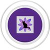 Kitty Cat and Purple Flower PopSockets PopGrip for MagSafe