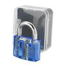 YQLEISHI Powerful Locksmith's Combination Suitable for Locksmith Beginners and Locksmith Lovers(Silver Single Hook and Blue Padlock)