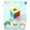 ROXENDA Speed Cube Set, 2X2 3X3 4X4 Pyramid Fast Cube Stickerless with Instruction [4 Pack] (Stickerless Cube Set)