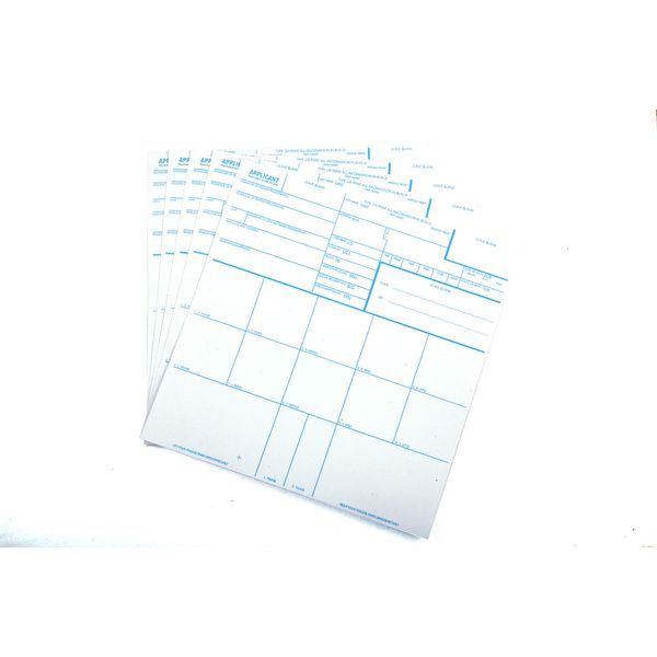 Fingerprint Cards, Applicant FD-258, 5 Cards