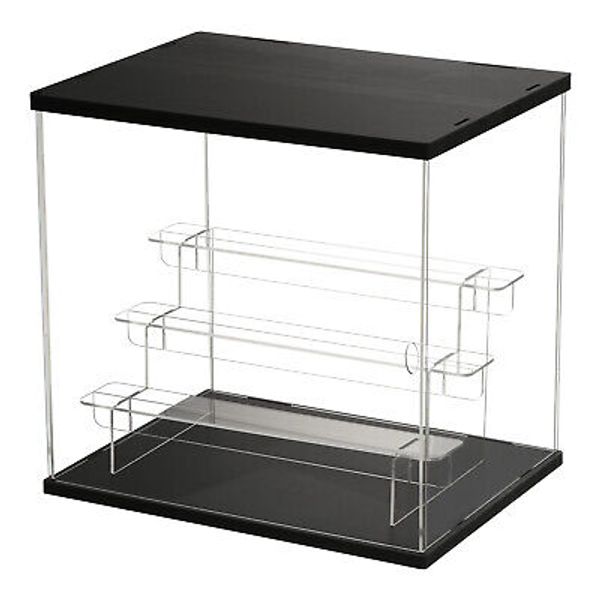 4 Tier Acrylic Display Case with LED Light Transparent Dustproof Showcase