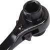 Boxonly Ratchet Podger Spanner Quick Release Erecting Scaffold Tool Double Socket Wrenches 17mmx19mm