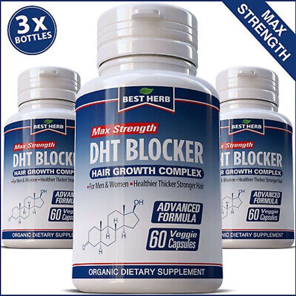 180 PILLS DHT BLOCKER HAIR LOSS PREVENTION HERBAL VITAMINS FAST GROWTH CAPSULES