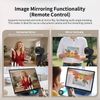 TOALLIN PDAF 4K Webcam,Dual Mics,Built-in Ring Light & Remote Wide Compatibility