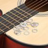 4 Set Guitar Nut and Washers 3/8" Guitar Input Output Jack Socket Nut Silver