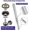 300Pcs Snap Fastener Boat Canvas Marine Screw Press Stud Cover Button Tool Kit