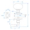 Nuk3y Storm Series Solid Brass Screen Storm Door Latch (Antique Brass)