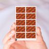 Retro 60's Eyes Pattern Clear Water-Slide Nail Designs