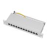LogiLink CAT6 RJ45 Patch Panel 24-Port 25.4 cm (10 Inch) Fully Shielded Grey