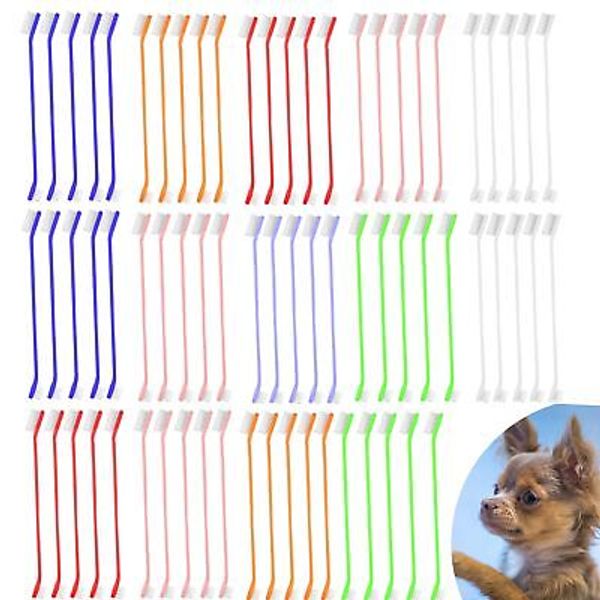 70 Pack Dog Toothbrush Double Head Pet Teeth Cleaning Brush for Puppy Dogs Cats