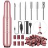 Saviland Electric Nail Files - Electric Nail Drill【Adjustable Speed】Nail Drill【Low Noise&Heat】Portable Nail Files , 20000 RPM with 7PCS Nail Drill Bits 51Pcs Sanding Bands for Gel Nails Acrylic Nails