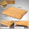 Extra Large Cutting Board, 17.6 Bamboo Cutting Boards For Kitchen With Juice And
