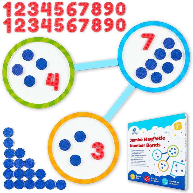 75 PCS Magnetic Number Bonds Set - Magnetic Numbers for Whiteboard ...