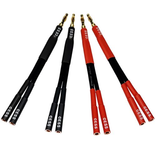 CNCESS CESS-142x4 Banana Plug Splitter 2-in 1-Out (4-Pack)