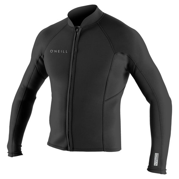 O'Neill Men's Reactor-2 1.5mm Front Zip Long Sleeve Jacket, Black, Large