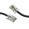 Cat6 Ethernet Cable 550MHZ UTP Bare Copper No Boot Network Patch Cable with Connector – High-Speed Internet Cable LAN Wire for Computer Networks. (1ft, Black)