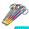 Rainbow/Multi 5-Crown Bee Bee Scissors 4.5" Curved Dental Surgical Instruments