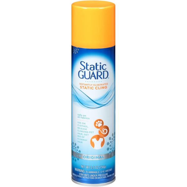 Static Guard Spray 5.5 oz Eliminates Static Safe for All Fabrics