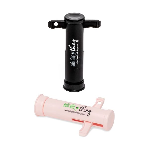 Bug Bite Thing Suction Tool - Bug Bites and Bee/Wasp Stings, Natural Insect Bite Relief, 2-Pack, 1 Black/1 Pink